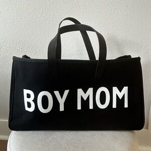 Black Santa Barbara Boy Mom Large Heavy Duty Canvas Travel Tote Bag- NWOT